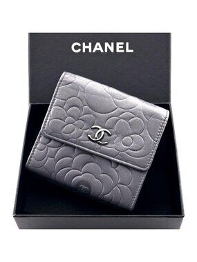 Chanel Wallet Camellia Wallets Gray